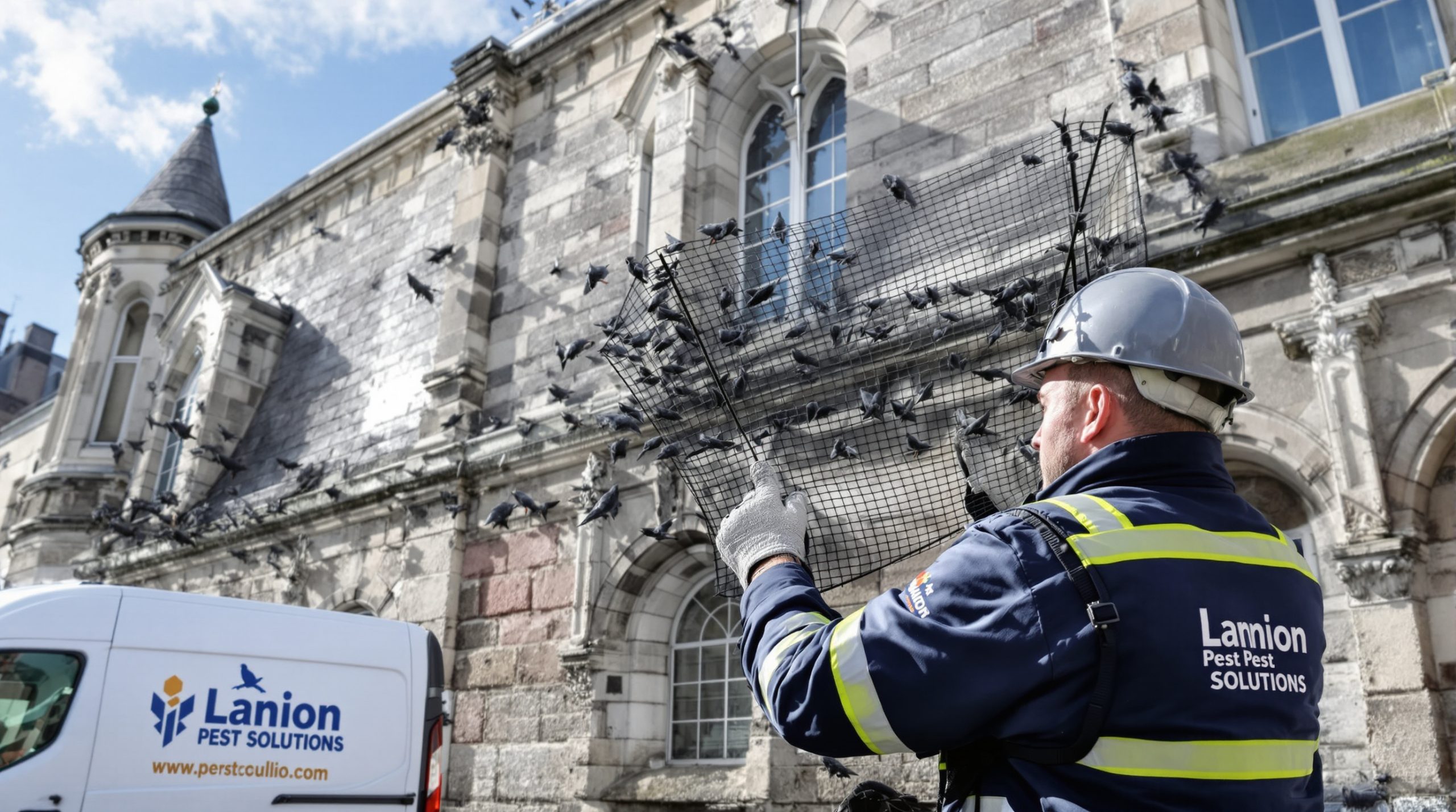 entreprise spécialisée en dépigeonnage à lannion 22300 offrant des solutions efficaces de nettoyage. découvrez nos tarifs compétitifs pour débarrasser vos bâtiments des pigeons en toute sécurité.